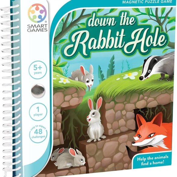 Smart Games -Down the Rabbit Hole- Magnetic Travel Game New Sealed Age 5+ - Picture 3 of 11